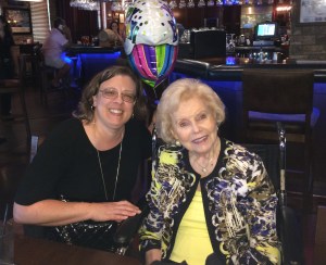 Mrs. Bright at Holly's birthday lunch.